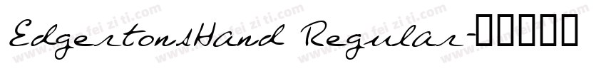 EdgertonsHand Regular字体转换